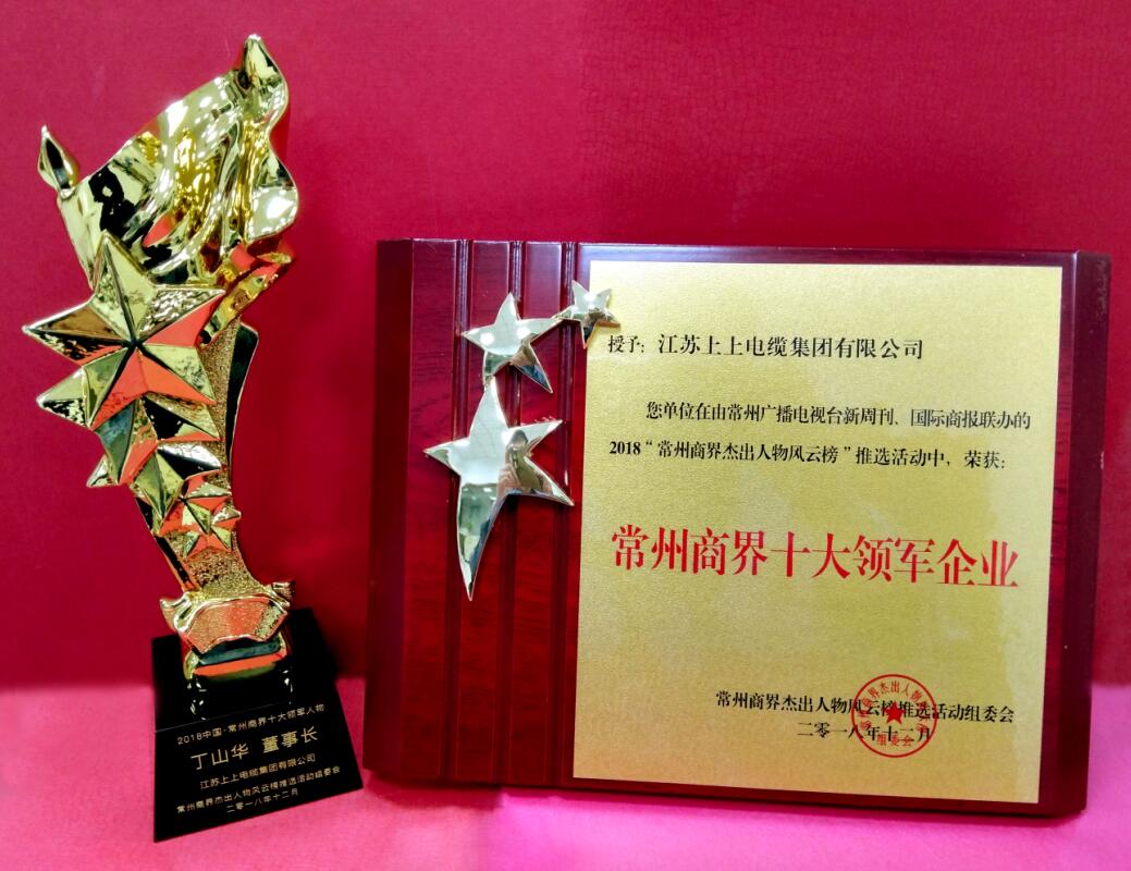 2018年12月6日，丁山華董事長(zhǎng)榮獲“常州商界十大領(lǐng)軍人物”
